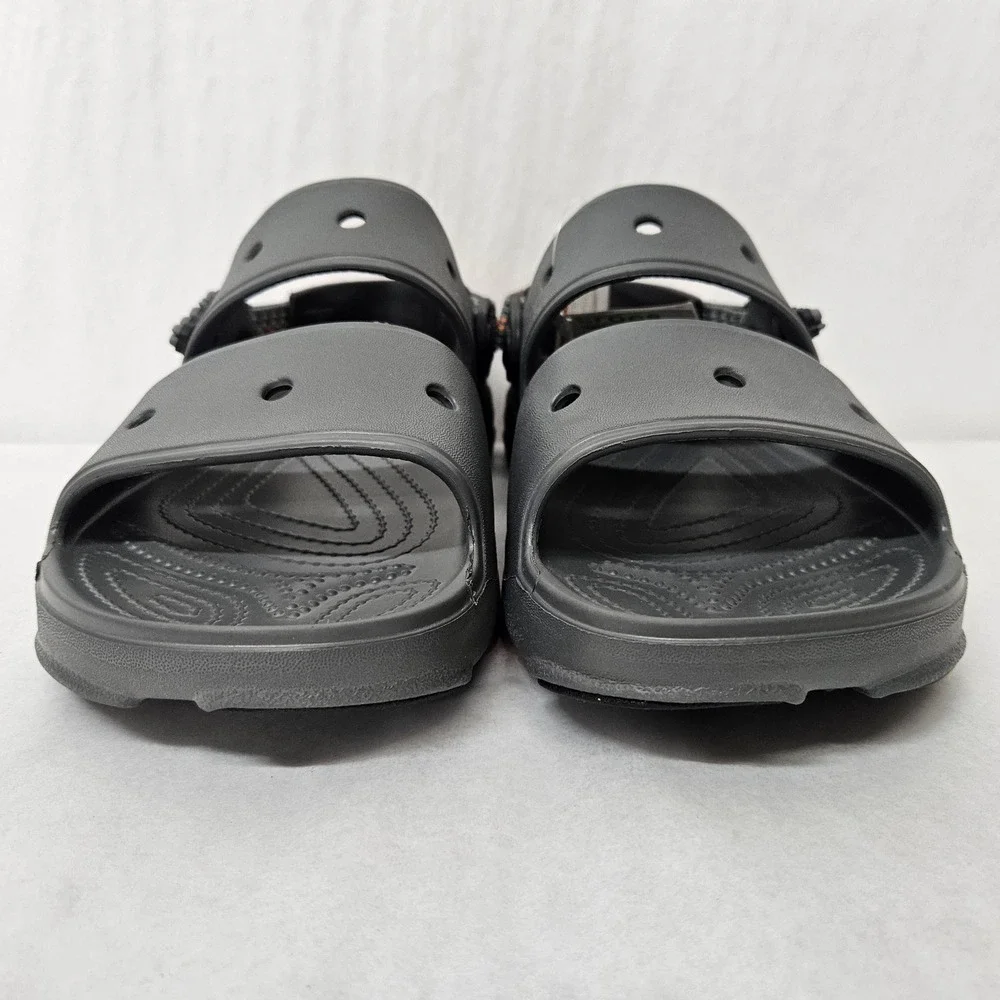 Crocs Classic All-Terrain Sandal 207711-0DA Slate Grey Black Orange Mens Size 11